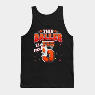 This Basketball Baller Is Now 5 Years Old Happy My Birthday Tank Top